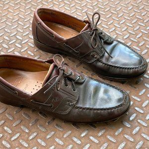 Allan Edmonds Men Shoes Brown Leather Lace Up Shoe Made in USA Size 10.5B